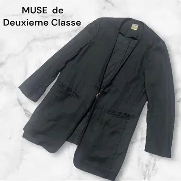 MUSE Deuxieme Classe 린넨 블렌드 노카라 자켓