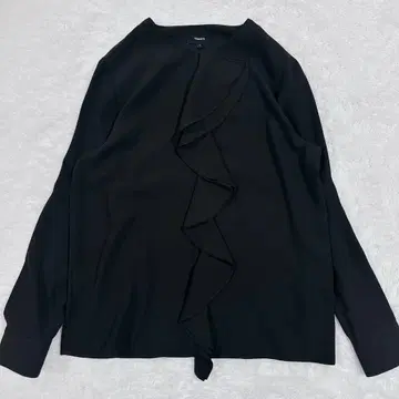 새상품급 Theory 23SS PRIME GGT 프릴 블라우스 S 블랙