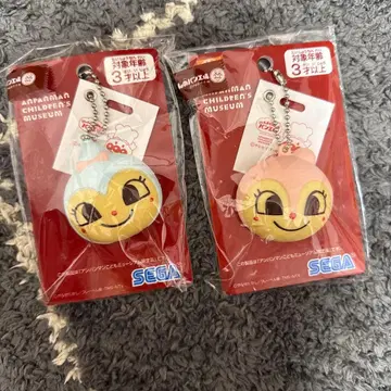 호빵맨 뮤지엄 한정판 짤랑이 & 코코링 키링 세트