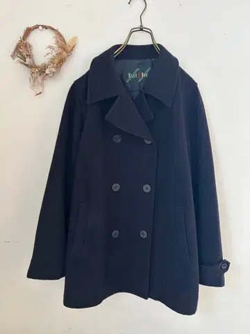 [ 이스트 보이 EASTBOY ] 울 더블 브레스트 피 코트 9호 네이비