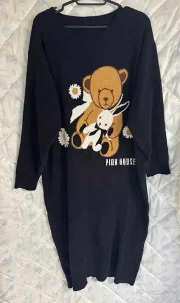 PINK HOUSE 곰돌이 데이지 론도 패턴 룸웨어