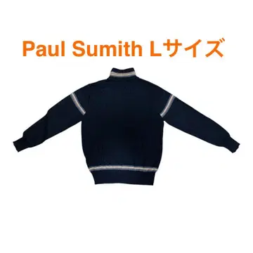 폴스미스 블랙 집업 스웨터 얇은 소재 가디건 남성용 L