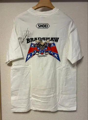 SHOEI T셔츠 사인 포함 화이트 데몬 브래드 쇼