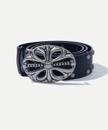 WOMEN 블랙 가죽 스터드 벨트