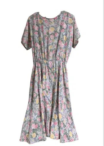 꽃무늬 반팔 원피스 빈티지 made in usa