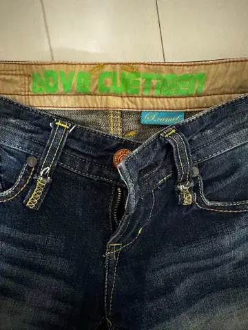 SOMETHING 데님 팬츠 LOVE CUTE TEEN