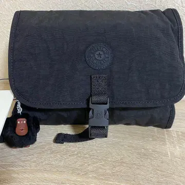택 포함 새상품 Kipling 블랙 파우치 트래블 파우치 S자 후크 포함