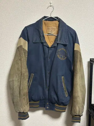 구제 의류 바시티 자켓 스웨이드