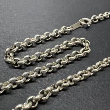 [ 초 와이드 46cm 19g ] 롤 체인 목걸이 silver925