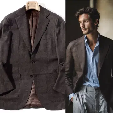 BEAMS F 빔즈 F 테일러드 자켓 브라운 44 = S 상당