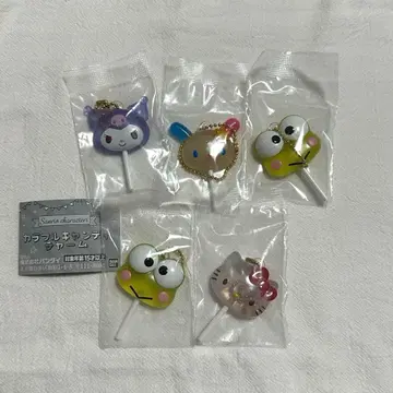 산리오 컬러풀 캔디 참 5개 세트