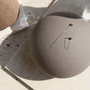 Soierie 골드 체인 귀걸이