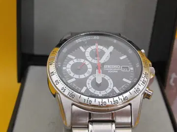 가동품 SEIKO 7t92-0DW0 크로노그래프 블랙 다이얼
