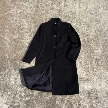 고품질 캐시미어 100% 블랙 롱 코트 실크 관혼상제 포멀