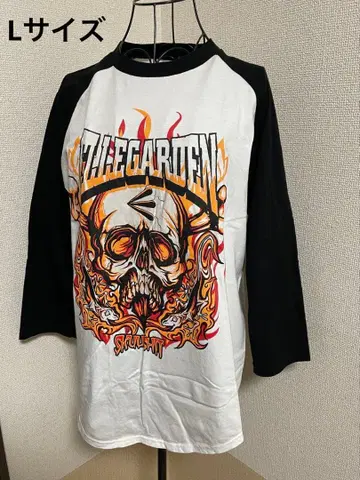 ELLEGARDEN 스컬 디자인 래글런 7부 소매 T셔츠 L 사이즈