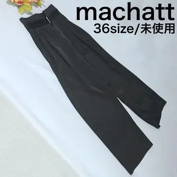 미사용 machatt 36 블랙 새틴 턱 팬츠 마차트
