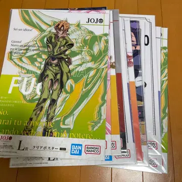 새상품, 미사용 제일복권 죠죠 클리어 포스터 18장 묶음 판매