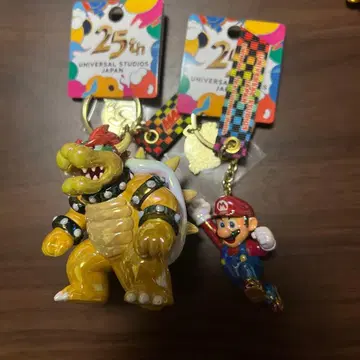 USJ 한정판 25주년 키링 쿠파 마리오 세트
