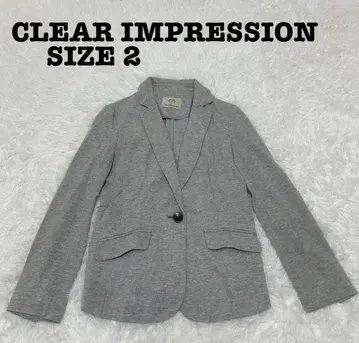 클리어 임프레션 테일러드 자켓 2 라이트 그레이 면 혼방 [589]