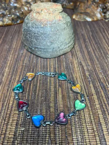 ITALY제 하트형 참 팔찌 실버925 중고