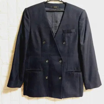 DAKS (닥스) 노카라 더블 브레스트 자켓 네이비 M 상당 56