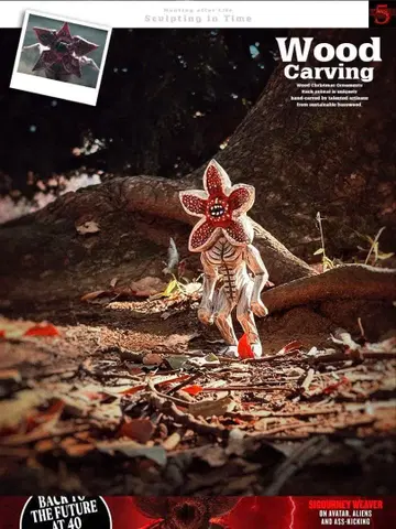 핸드메이드 목조 괴기 이야기 데모고르곤 식인꽃풍 피규어 컬렉션