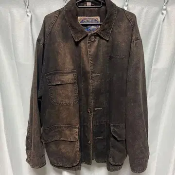 기업 로고 커버올 헌팅 자켓 플란넬 라이너