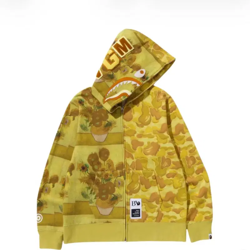 BAPE X 반고흐 콜라보 해바라기 샤크 후드집업 XL 판매합니다.