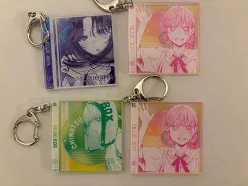 푸른상자전 CD 자켓풍 아크릴 키링 4개 세트