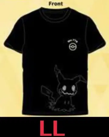 포켓몬스터 포켓몬 미미큐 밑단 디자인 반팔 T셔츠 LL