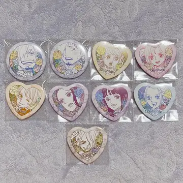 ONEPIECE 원피스 상디의 여기가 올 블루다 캔뱃지 하트캔