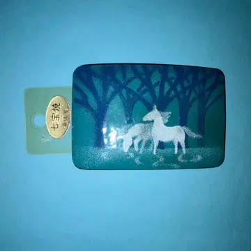 [ 초레어 레트로 ] 칠보 세공 백마 두 마리 머리핀