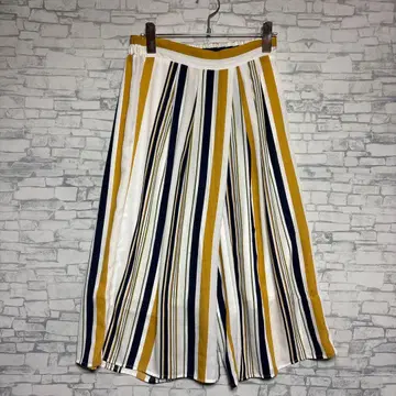 세실 맥비 스트라이프 와이드 팬츠 M 이지 팬츠 여성용 새상품급