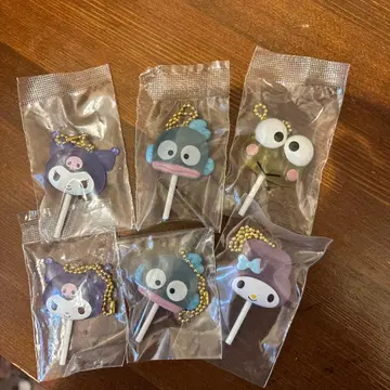 산리오 컬러풀 캔디 참 쿠로미 한교동 마이멜로디 6개 세트