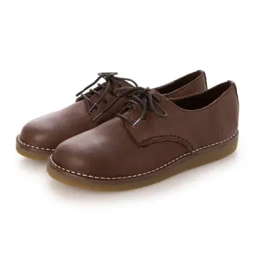 periwinkle 천연 가죽 오블리크 토 레이스업 캐주얼 슈즈