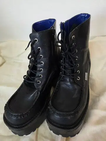 YOSUKE 요스케 통굽 부츠 25cm 레이스업 부츠