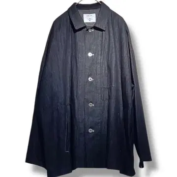 미사용 새상품 cafune 카프네 데님 자켓 볼륨 슬리브 다크 네이비