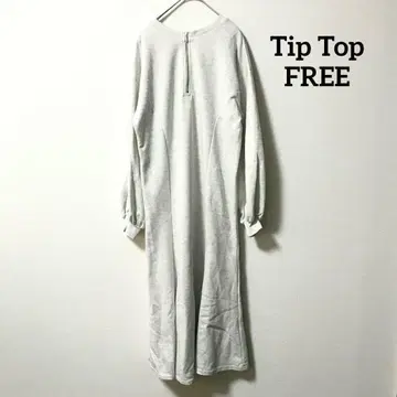 팁탑 롱 맨투맨 원피스 여성용 프리 사이즈 그레이 FREE