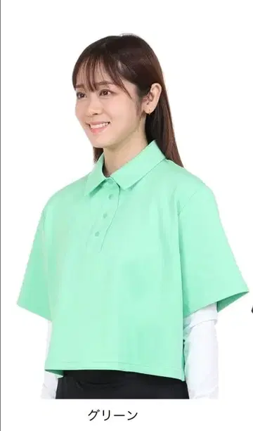 새상품 S 사이즈 J.LINDEBERG 크롭 피케 셔츠