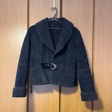 Black suede leather jacket