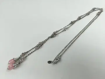 t1212 새상품급 모네 Monet 로즈쿼츠 롱 목걸이