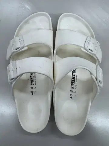 BIRKENSTOCK 빌켄 애리조나 화이트 EVA 사이즈 40 샌들