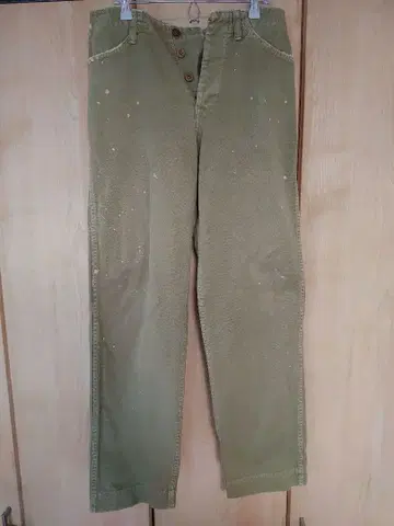 오어슬로우 orslow 페인트 가공 코튼 팬츠