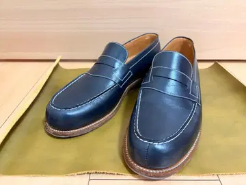 [ 새상품급 ] Signature loafer #180 네이비 박스카프