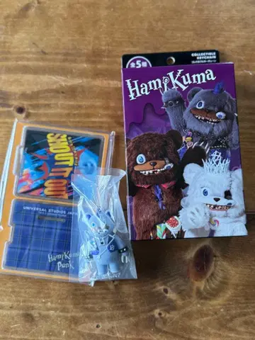 하미곰 캔디 콜렉터블 아크릴 스탠드 부착 키체인 usj 펑크 미개봉