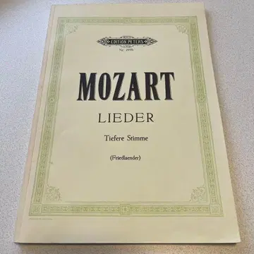 Mozart Lieder Tiefere Stimme