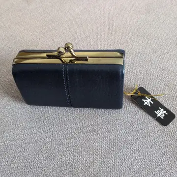 천연 가죽 가마구치 지갑 코인 케이스 동전 지갑