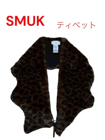 [대특가] SMUK 스무크 레오파드 무늬 인조 모피 넥워머