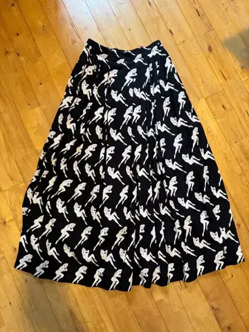 레드 캣 살롱 고베 맥시 스커트 블랙