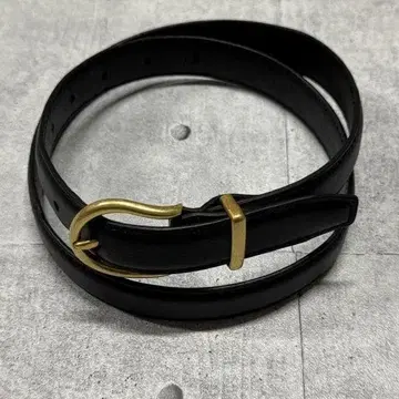 새상품 말발굽형 버클 벨트 인조 가죽 골드 버클 벨트 블랙